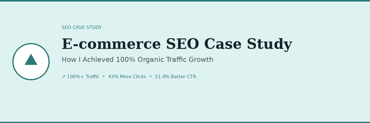 Blog Banner of E-commerce SEO Case Study: How I Achieved 100% Organic Traffic Growth